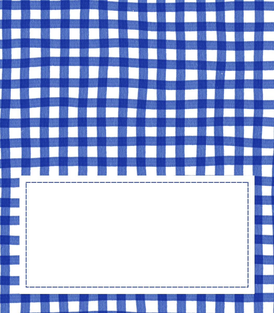 Blue and White Gingham Placecards