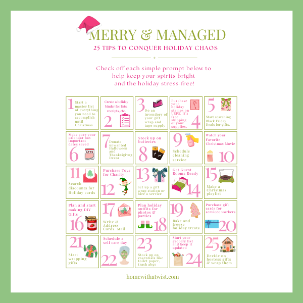 Merry & Managed: 25 Tips to Conquer Holiday Chaos