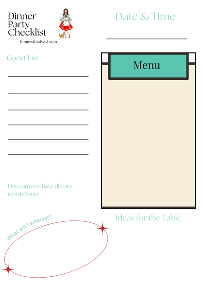 Dinner Party Checklist