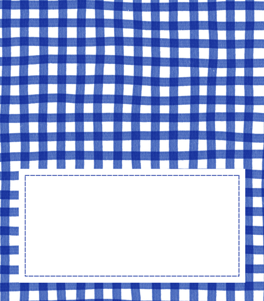 Blue and White Gingham Placecards