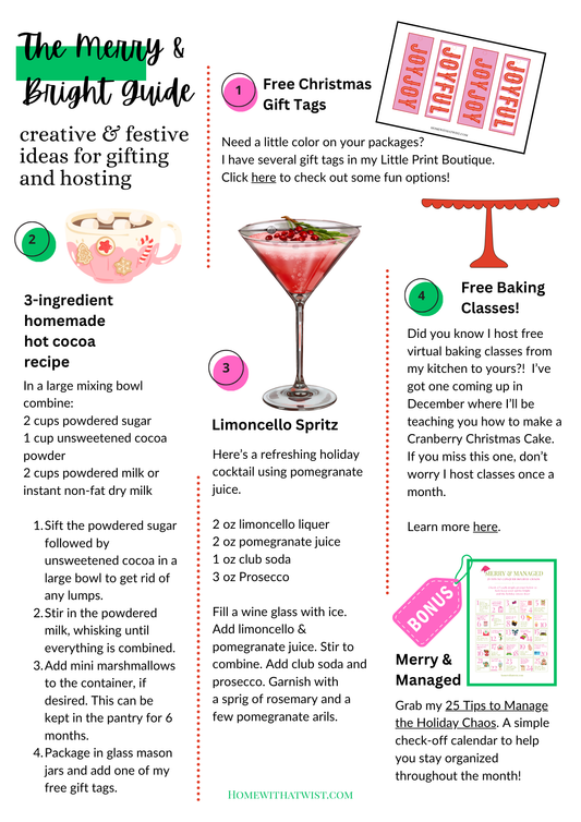Merry & Bright Guide - Creative and Easy Ideas for December gifting and hosting