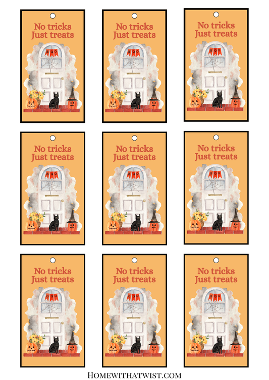 No Tricks Just Treats Gift Tag