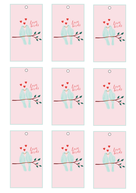 Love Bird Valentine Tags