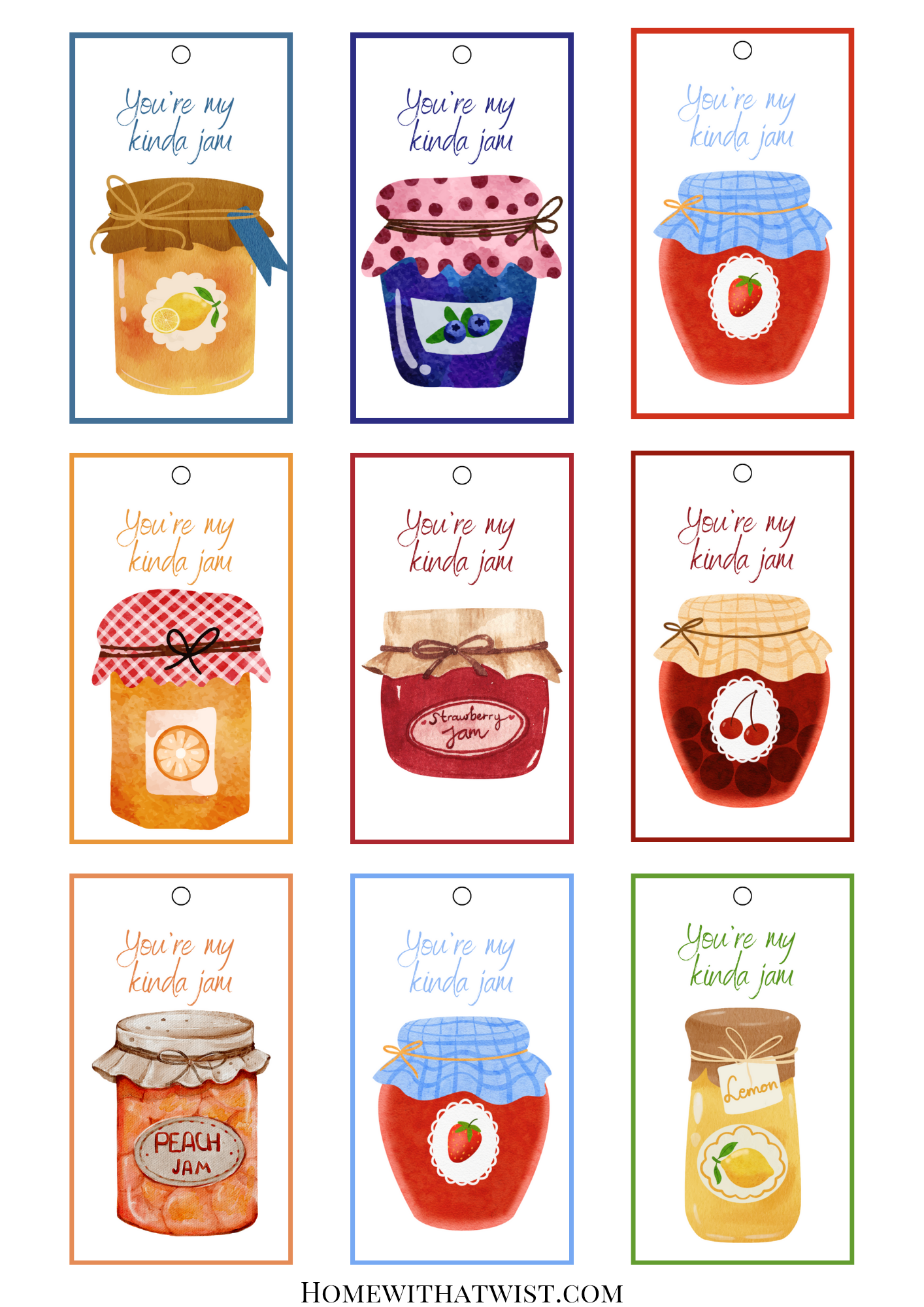 Jam Gift Tags